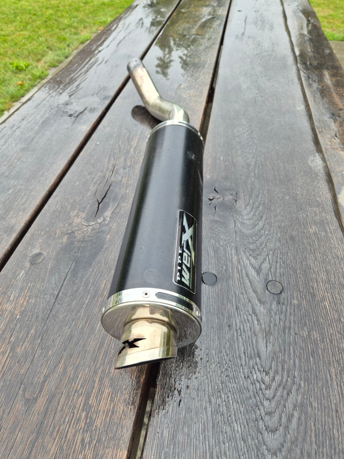 Pipe Werx uitlaat Z750 (2007+) zwart gepoedercoat, Motoren, Onderdelen | Kawasaki, Ophalen of Verzenden
