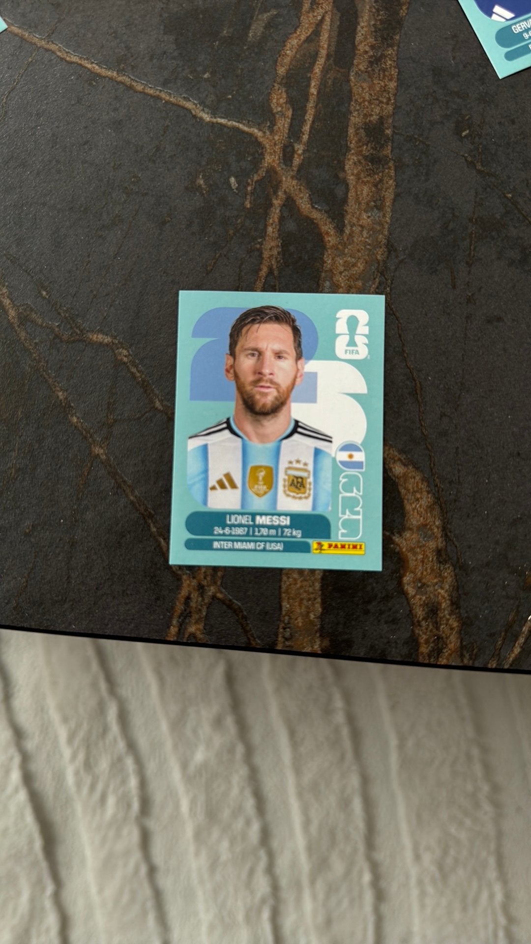 Messi panini sticker, Ophalen, Zo goed als nieuw, Sticker