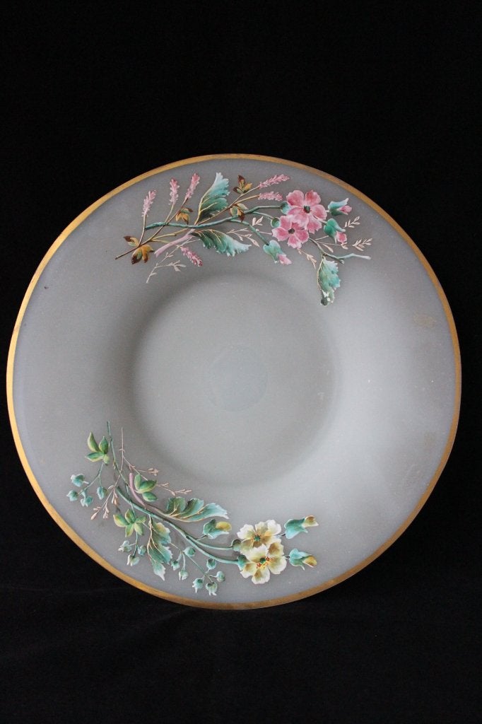 Antieke opaline glas emaille schaal Frankrijk 19e eeuw, Ophalen of Verzenden