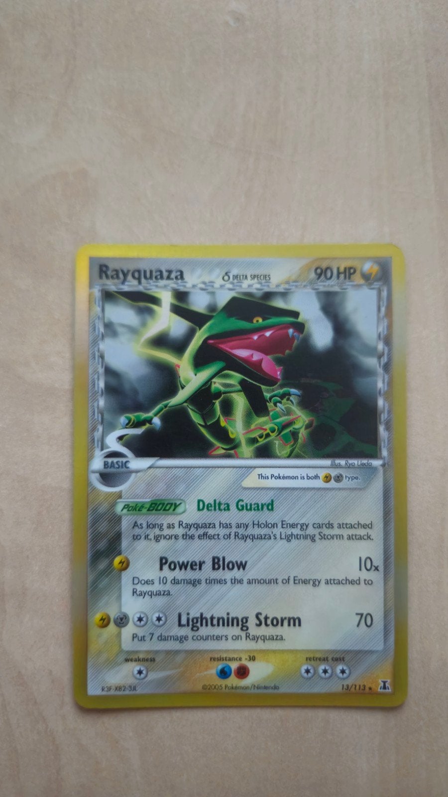 Rayquaza delta species 13/113 - EX Delta Species, Ophalen of Verzenden, Zo goed als nieuw