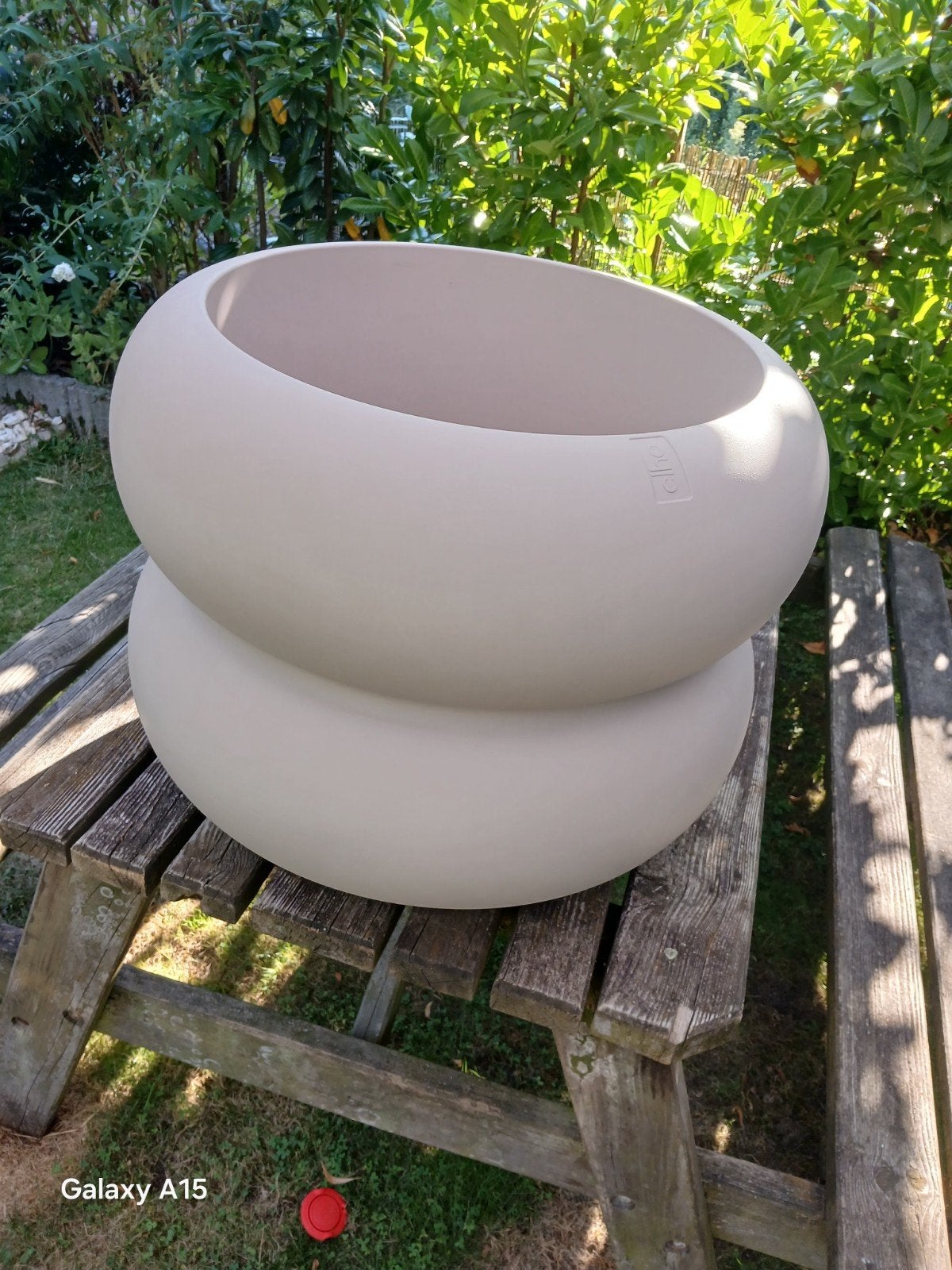 Elho Amber Roll Low 60 Bloempot - Gerecycled Plastic - Nieuw, Ophalen, Kunststof, Rond, Nieuw