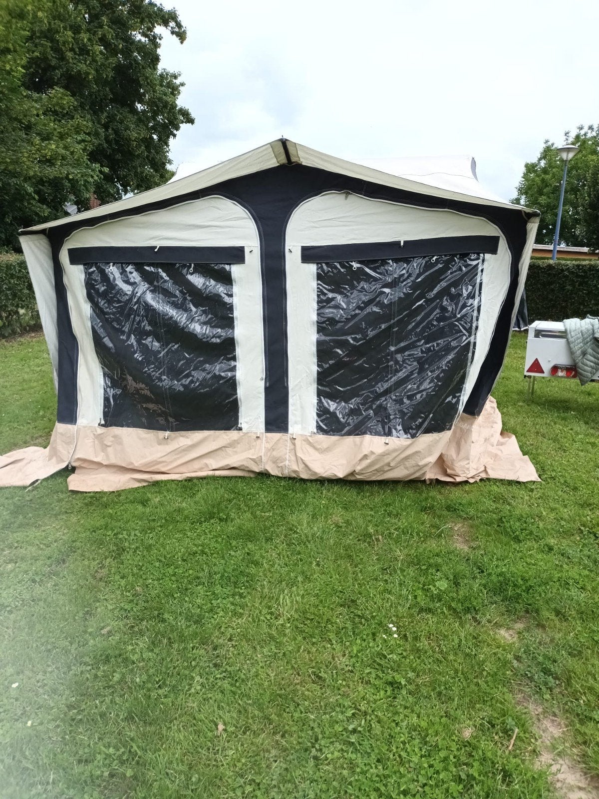 Trigano Odyssee vouwwagen uit 2012 met inritsbaar grondzeil, Caravans en Kamperen, Vouwwagens, Trigano, Blauw, Ophalen of Verzenden