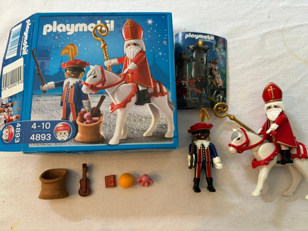 Playmobil 4893 complete set in doos sint te paard en piet!, Complete set, Ophalen of Verzenden, Zo goed als nieuw, Figuren