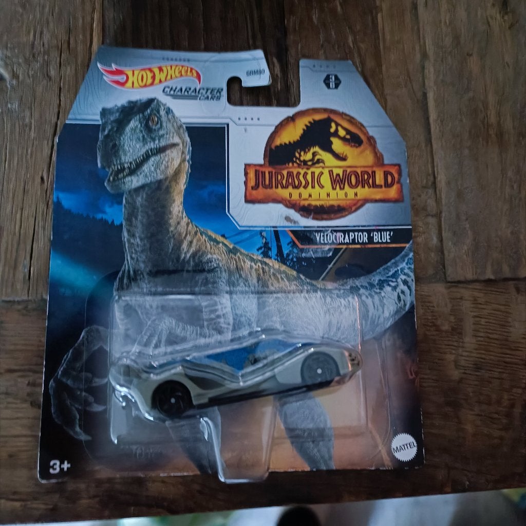 Hot Wheels Jurassic World Dominion Velociraptor Blue, Ophalen of Verzenden, Nieuw, Auto