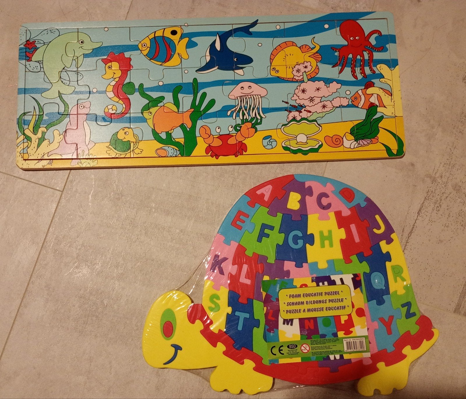 Puzzels (set van 2), nieuw, Ophalen of Verzenden, 10 tot 50 stukjes, Nieuw, Van hout
