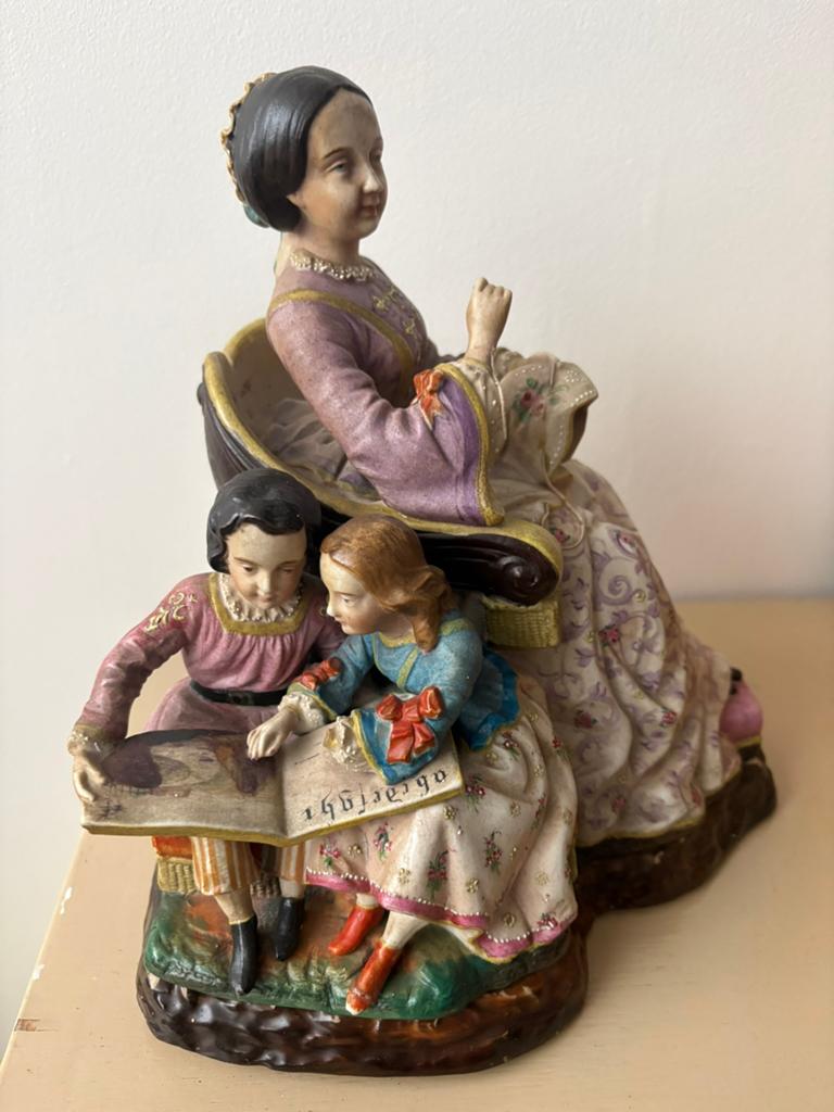 Antiek porseleinen inktstel in Meissen stijl , 19e eeuw, Ophalen of Verzenden
