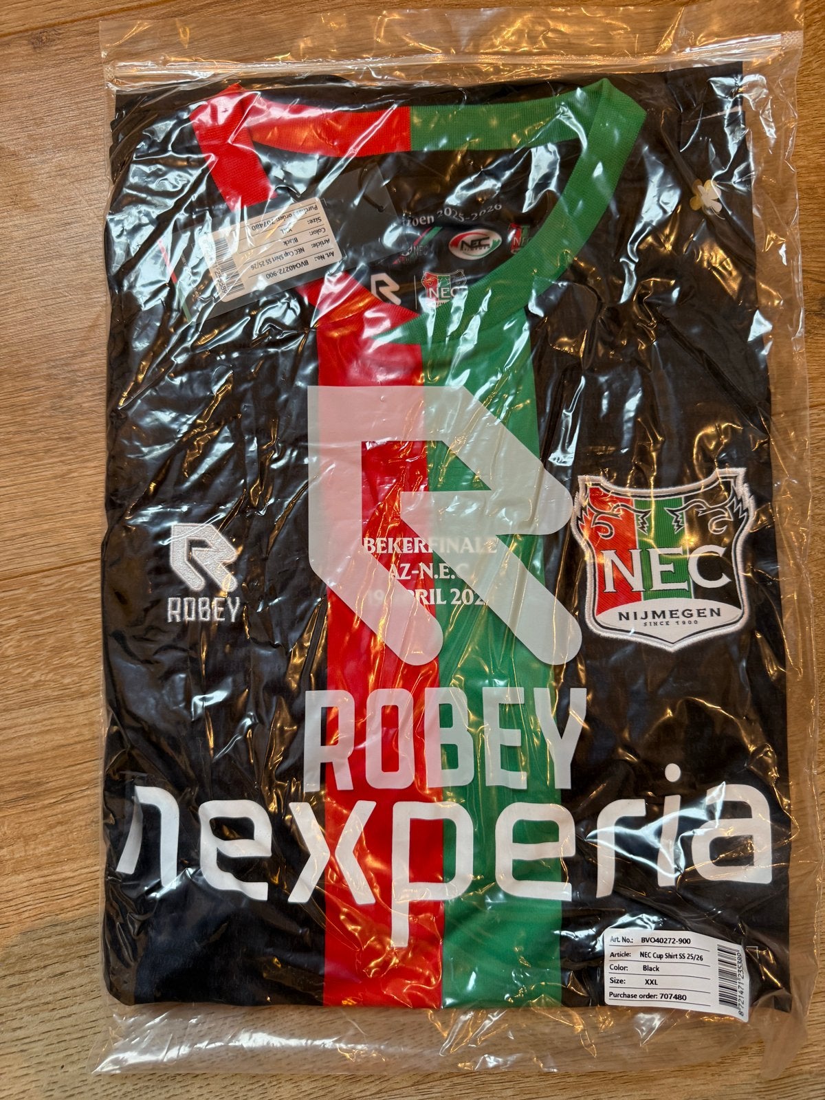 NEC bekerfinal Shirt 25/26 - Zwart - Maat XXL, Zwart, Nieuw, Overige maten, Ophalen of Verzenden