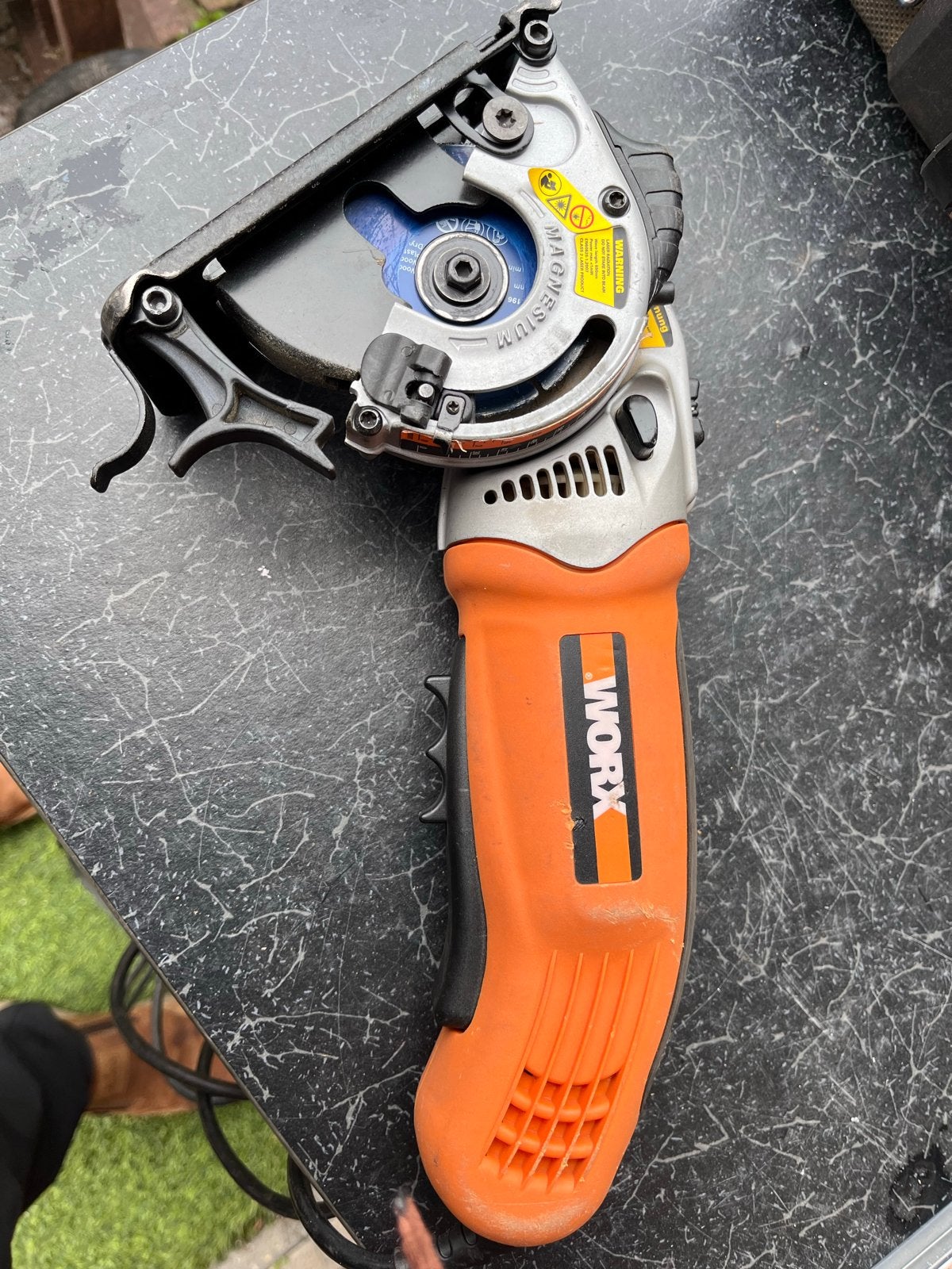 Worx WX424 Mini Cirkelzaag met accessoires, Doe-het-zelf en Verbouw, Minder dan 30 mm, Gebruikt, Cirkelzaag, Ophalen of Verzenden
