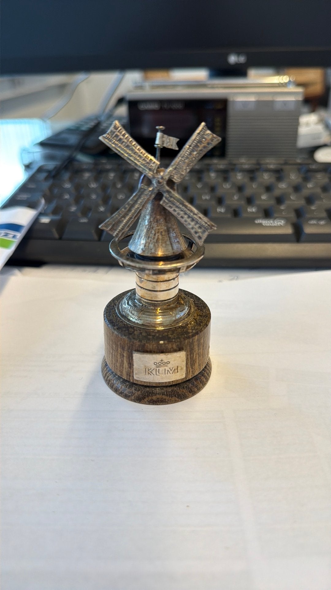 Klm molentje zilver, Ophalen of Verzenden, Zilver