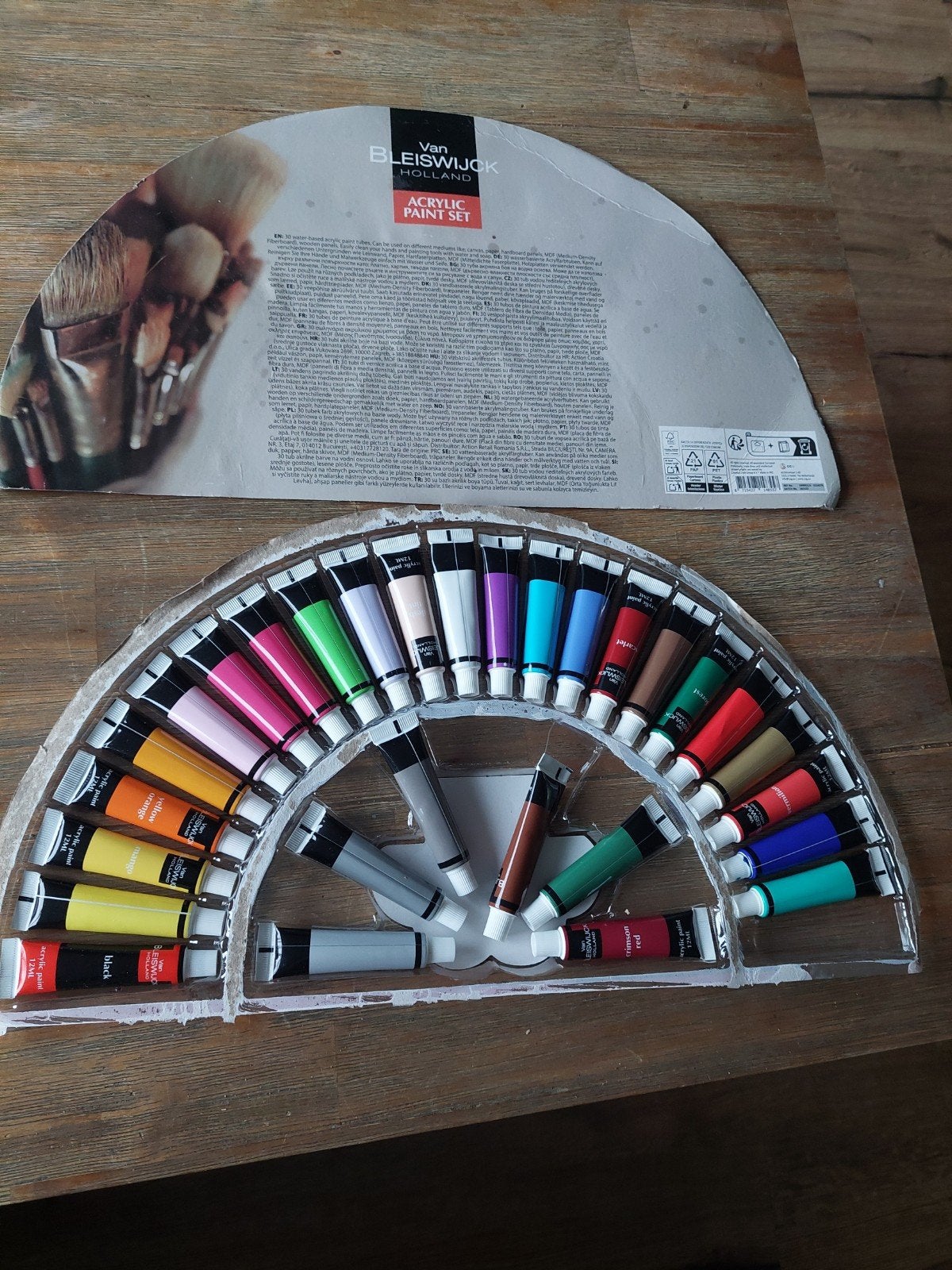 Van Bleiswijck Acrylverf Set met Kwasten en Ezels, Ophalen of Verzenden, Nieuw, Acrylverf