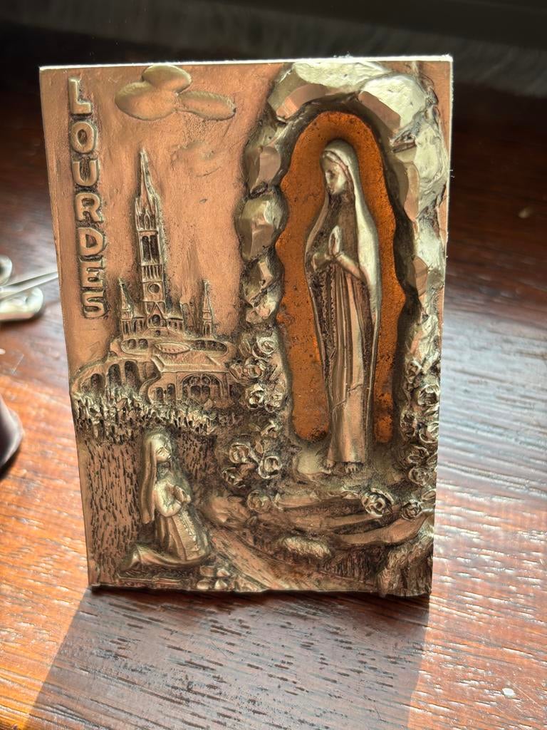 Vintage Lourdes Medaillon - Made in Italy 10cm, Verzenden