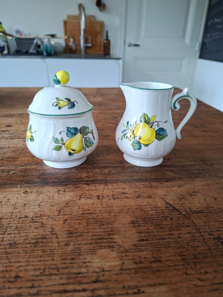 Villeroy & Boch Jamaica Melkkan en Suikerpot, Ophalen of Verzenden, Porselein, Overige stijlen, Overige typen