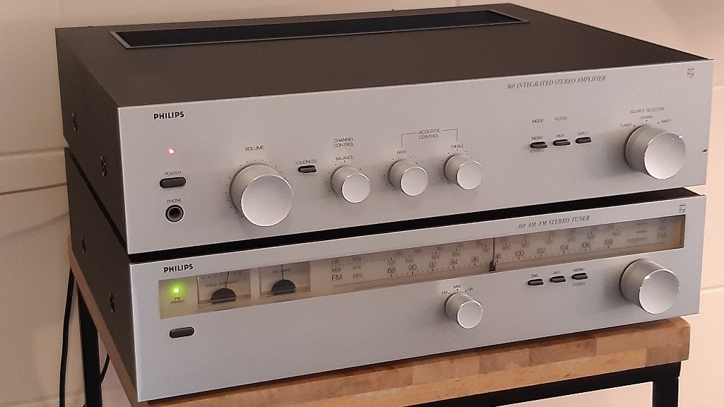 Philips VINTAGE versterker 90AH302 (MFB!) en tuner 90AH102, Audio, Tv en Foto, Gebruikt, Ophalen, Overige merken, Minder dan 60 watt