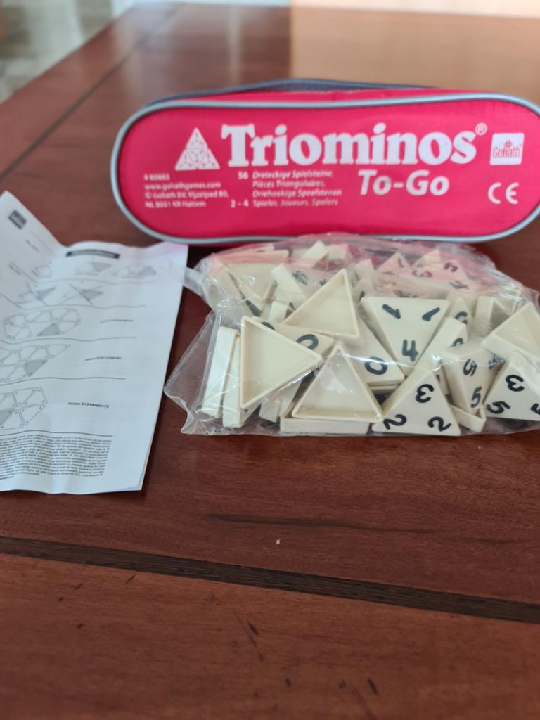 Triominos To-Go Reisversie - Nieuw in etui, compleet, Een of twee spelers, Ophalen of Verzenden, Nieuw, Goliath