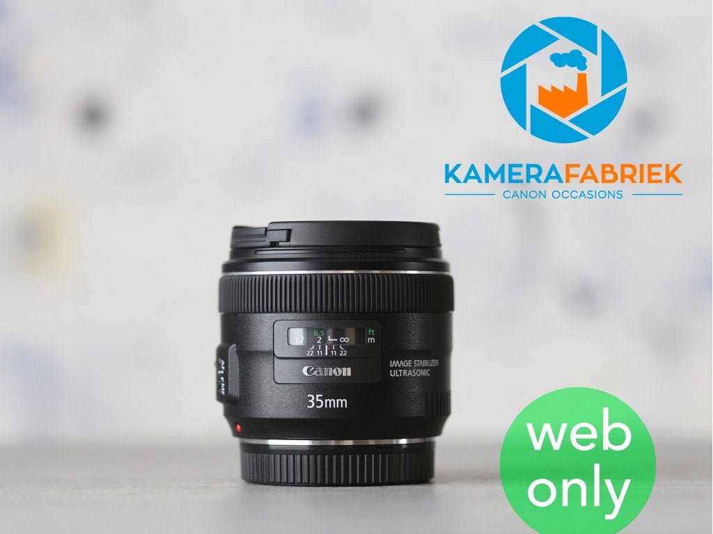 Canon EF 35mm f/2 IS USM - 1 jaar garantie!, Canon, Gebruikt, -, Verzenden