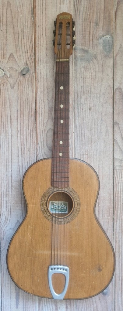 Oude vintage parlor gitaar, Ophalen, Gebruikt, Klassieke of Spaanse gitaar