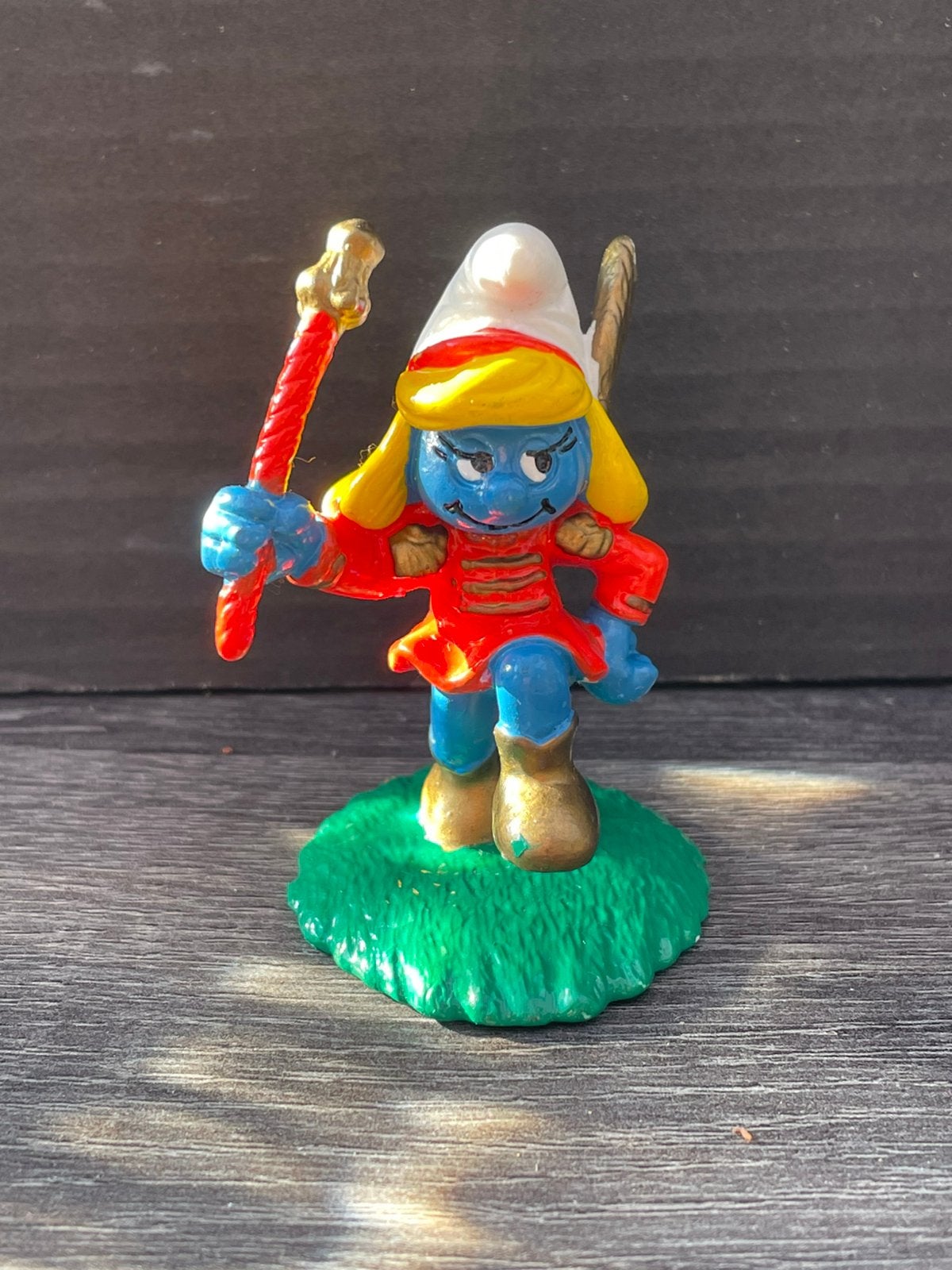 Smurfin in fanfare-uniform - McDonald's Smurf, Ophalen of Verzenden, Gebruikt, Smurfin, Poppetje, Figuurtje of Knuffel