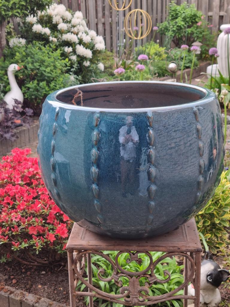Grote terras bloempot , rond
BOL model met kraallijnen !, Ophalen, Steen, Minder dan 60 cm, Rond