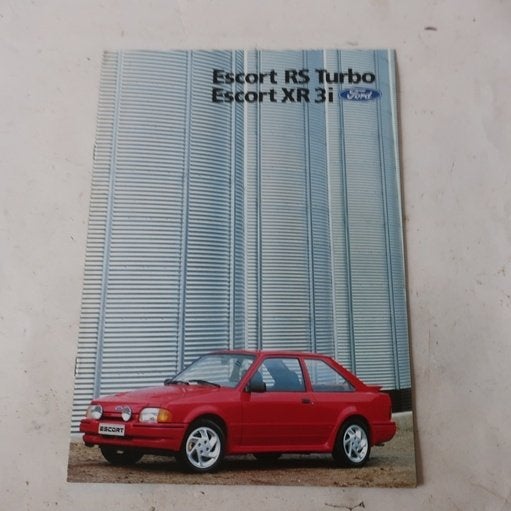 Ford Escort Mk4 RS Turbo & XR3i folder brochure NL tekst, Boeken, Ophalen of Verzenden, Gelezen, Ford