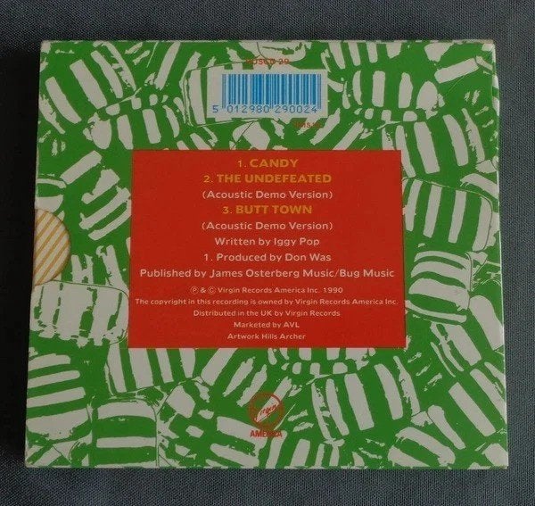 Iggy Pop Candy Cd Maxi Single Box 3 Nummers 1990, Verzenden, Zo goed als nieuw, Pop, Inclusief doosje