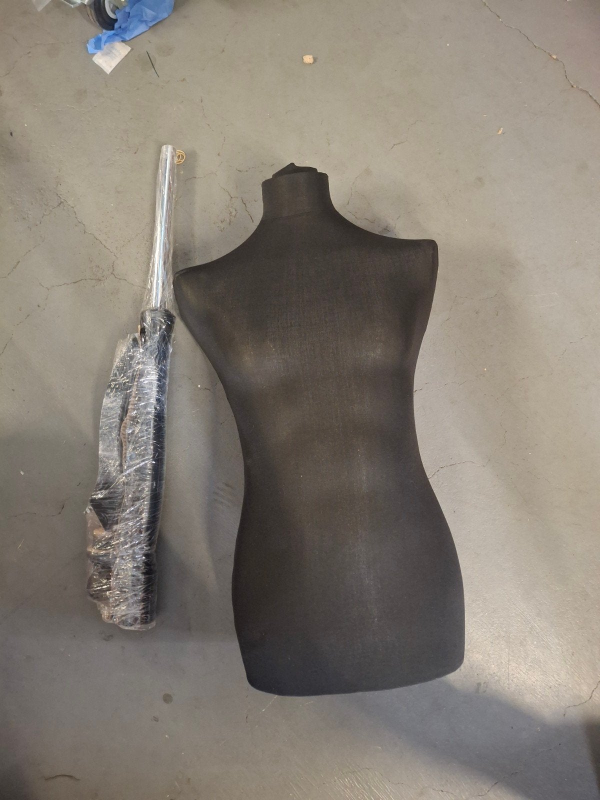Zwart paspop bovenlichaam met standaard, Kleding | Dames, Ophalen of Verzenden, Nvt, Nvt, Nvt