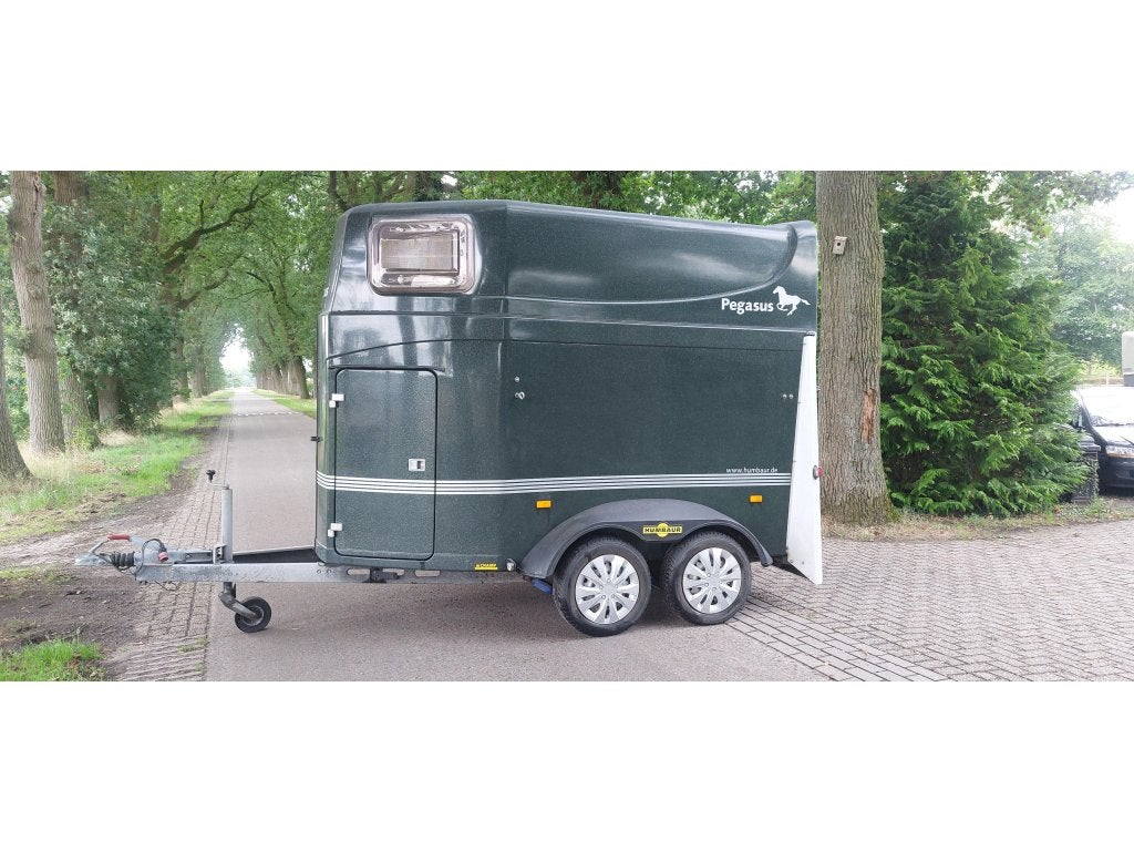 2 paards Humbaur met polyester bodem, Dieren en Toebehoren, Gebruikt, Polyester, 2-paards trailer