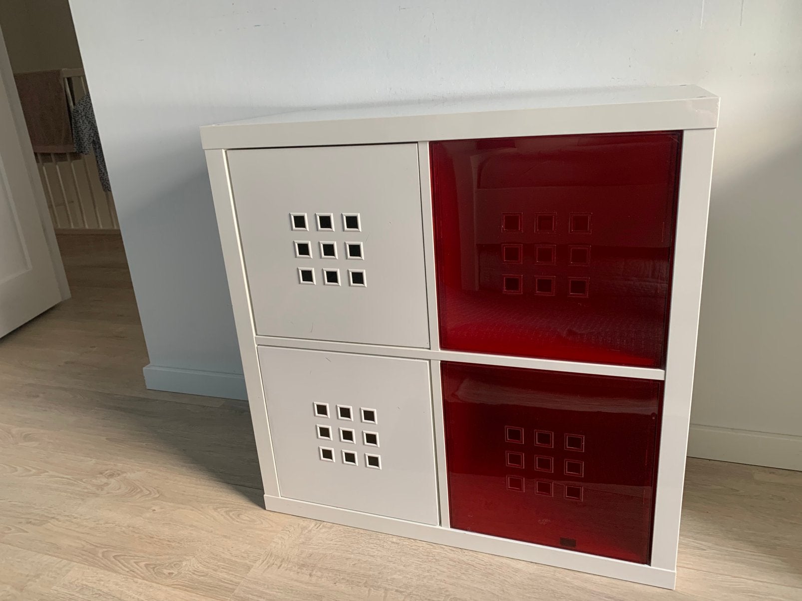 Ikea kallax kastje inclusief bakken, Gebruikt, Ophalen of Verzenden, Minder dan 150 cm, Minder dan 100 cm