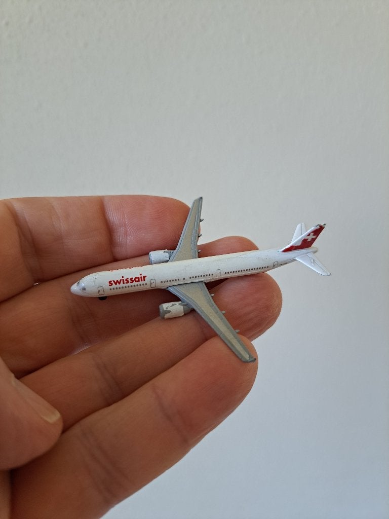 Swissair Airbus A330 Schabak A321 Vliegtuigmodel 6.5x5.5x2cm, Verzamelen, Ophalen of Verzenden, Zo goed als nieuw, Schaalmodel