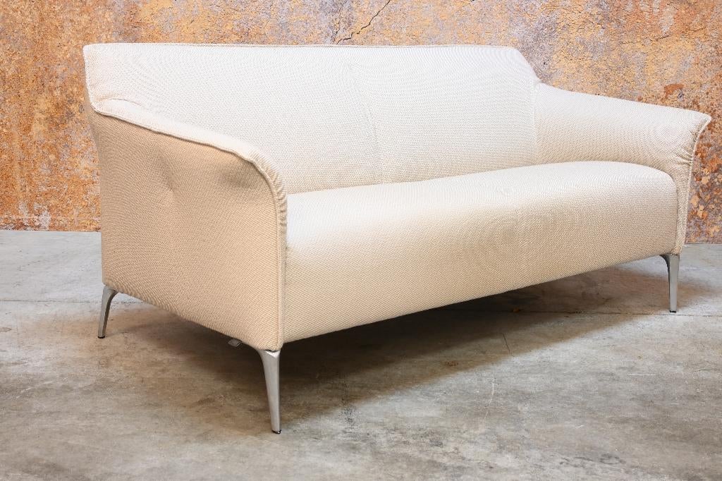 ZGANieuw beige stoffen Leolux Mayon design bank, Huis en Inrichting, Leolux, Leolux, 150 tot 200 cm, Tweepersoons