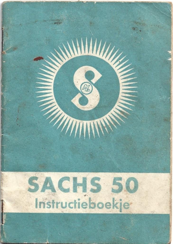Sachs 50 instructieboek bromfiets 2 versnellingen (8040z), Verzenden, Gebruikt