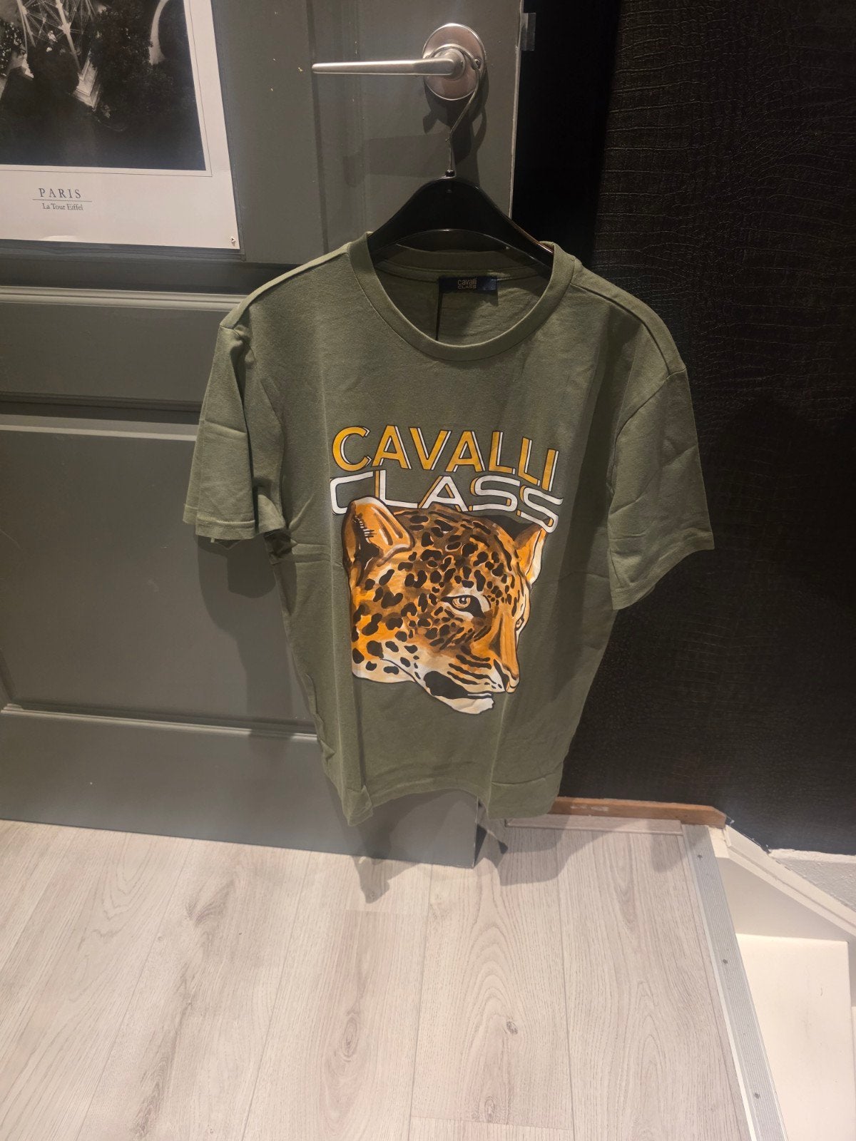 Cavalli Class T-shirt met luipaardprint - Maat L, Kleding | Heren, Maat 52/54 (L), Nieuw, Ophalen of Verzenden, Cavalli Class