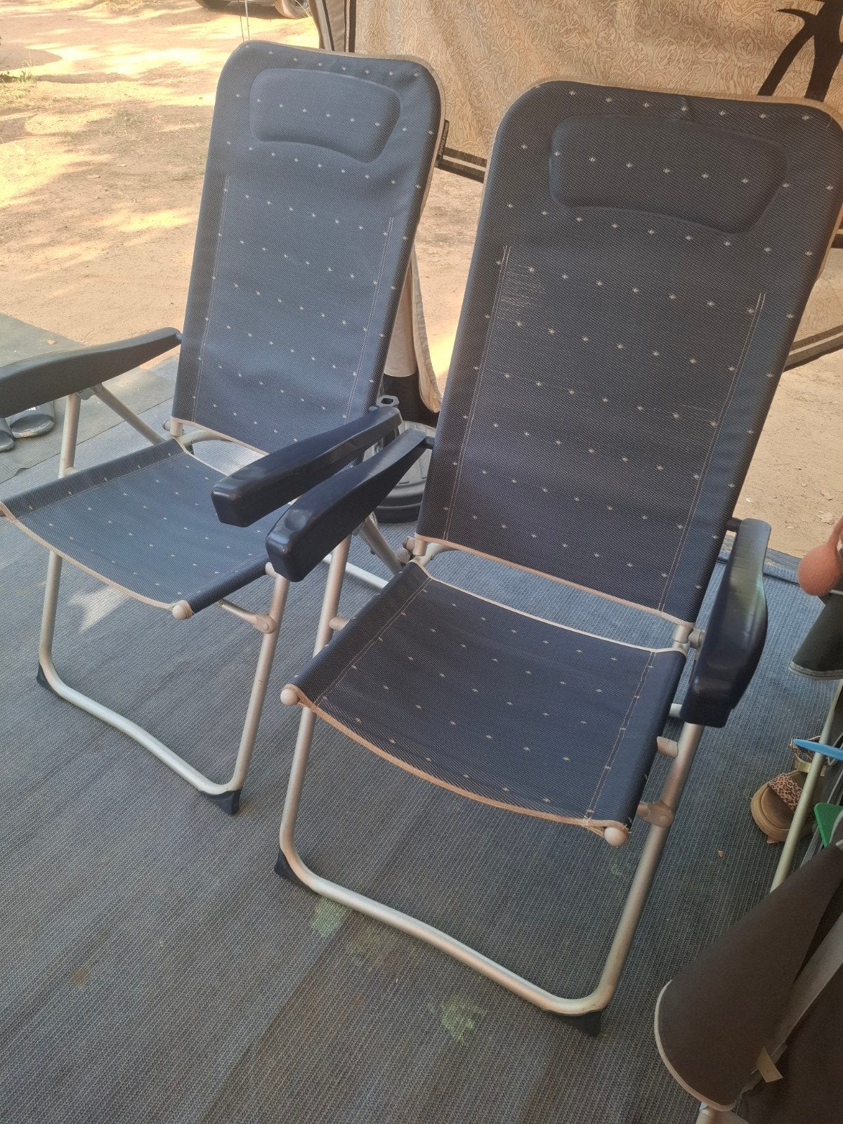 2 nette gebruikte campingstoelen, Ophalen, Gebruikt, Campingstoel