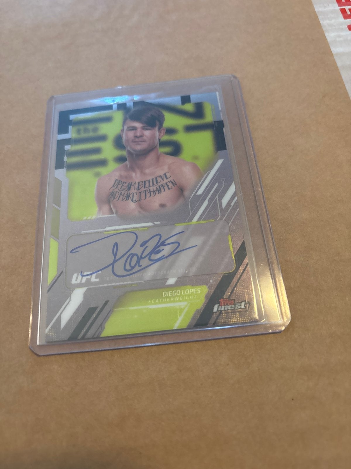 UFC Diego Lopes gesigneerde kaart - Featherweight, Ophalen of Verzenden, Zo goed als nieuw, Overige sporten, Spelerskaart