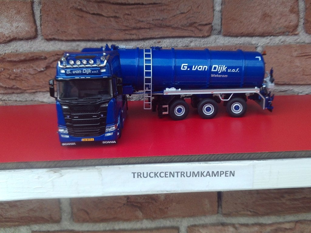 WSI  Scania R  Highline  met  Tanktrailer  van  van  Dijk., Ophalen of Verzenden, Nieuw, Bus of Vrachtwagen, Wsi