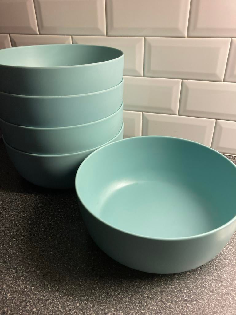 Royal VKB schalen 23 cm turquoise/mintgroen - € 5,00 p/st, Kunststof, Schaal, Rond, Ophalen of Verzenden