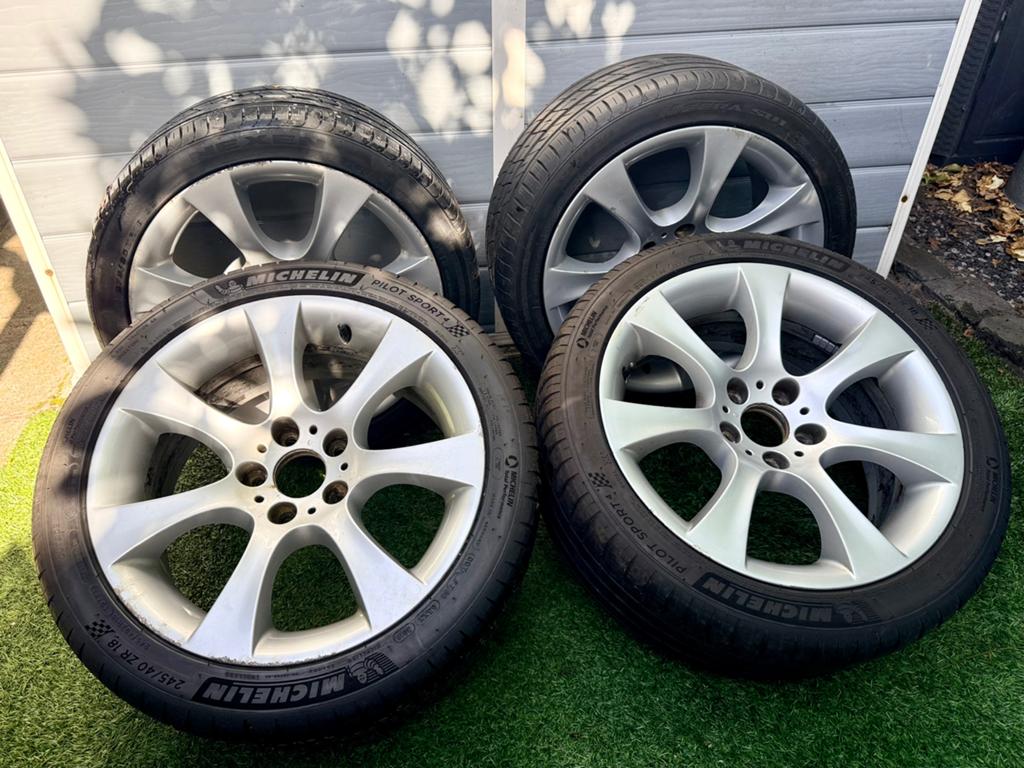BMW BBS Breedset 18” met banden – Opknappers – RD192/RD193, Ophalen, 18 inch, Gebruikt, Banden en Velgen