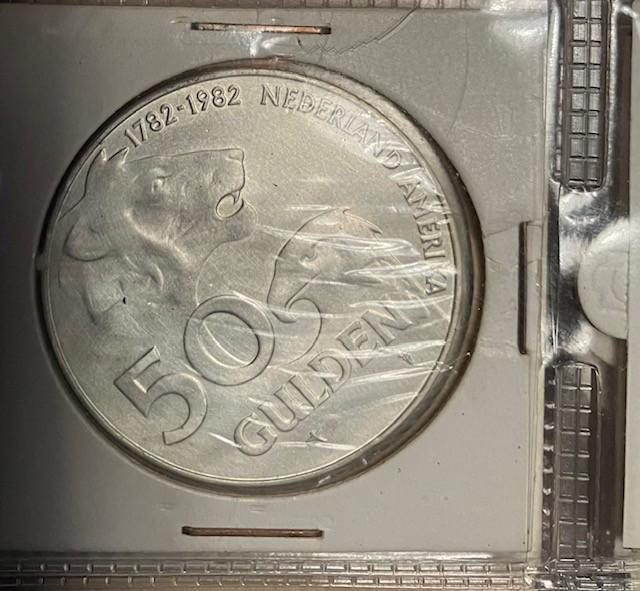 Compleete serie van Beatrix 9 stuks 50 gulden munten zilver, Postzegels en Munten, Munten | Nederland, Setje, Koningin Beatrix
