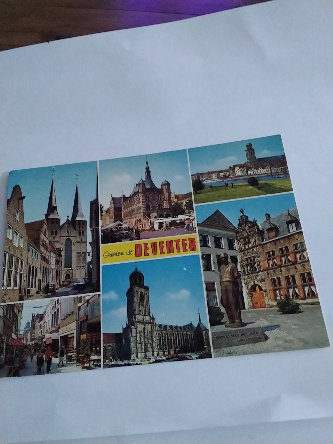 Ansichtkaart Groeten uit Deventer - Jaren '60, Verzamelen, Ansichtkaarten | Nederland, Ophalen of Verzenden, 1960 tot 1980, Ongelopen