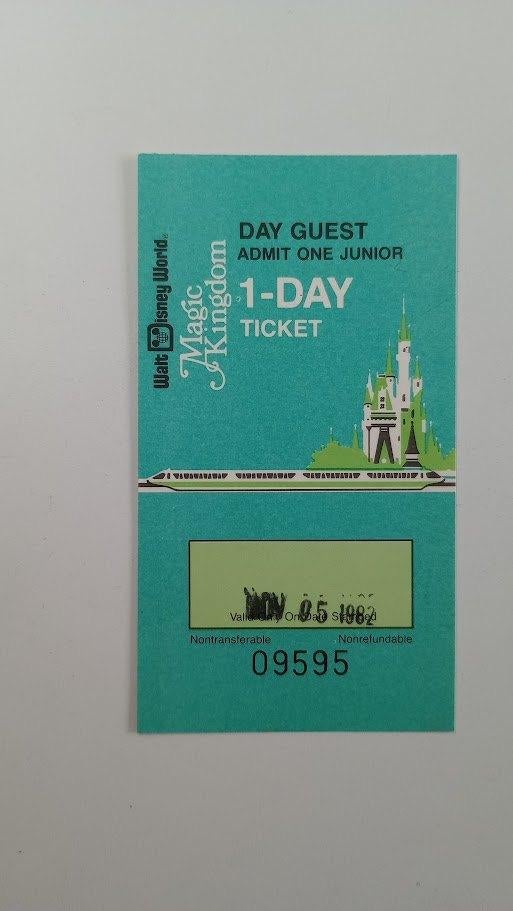 Walt Disney World ticket Magic Kingdom 1982, Ophalen, Overige figuren, Gebruikt, Overige typen