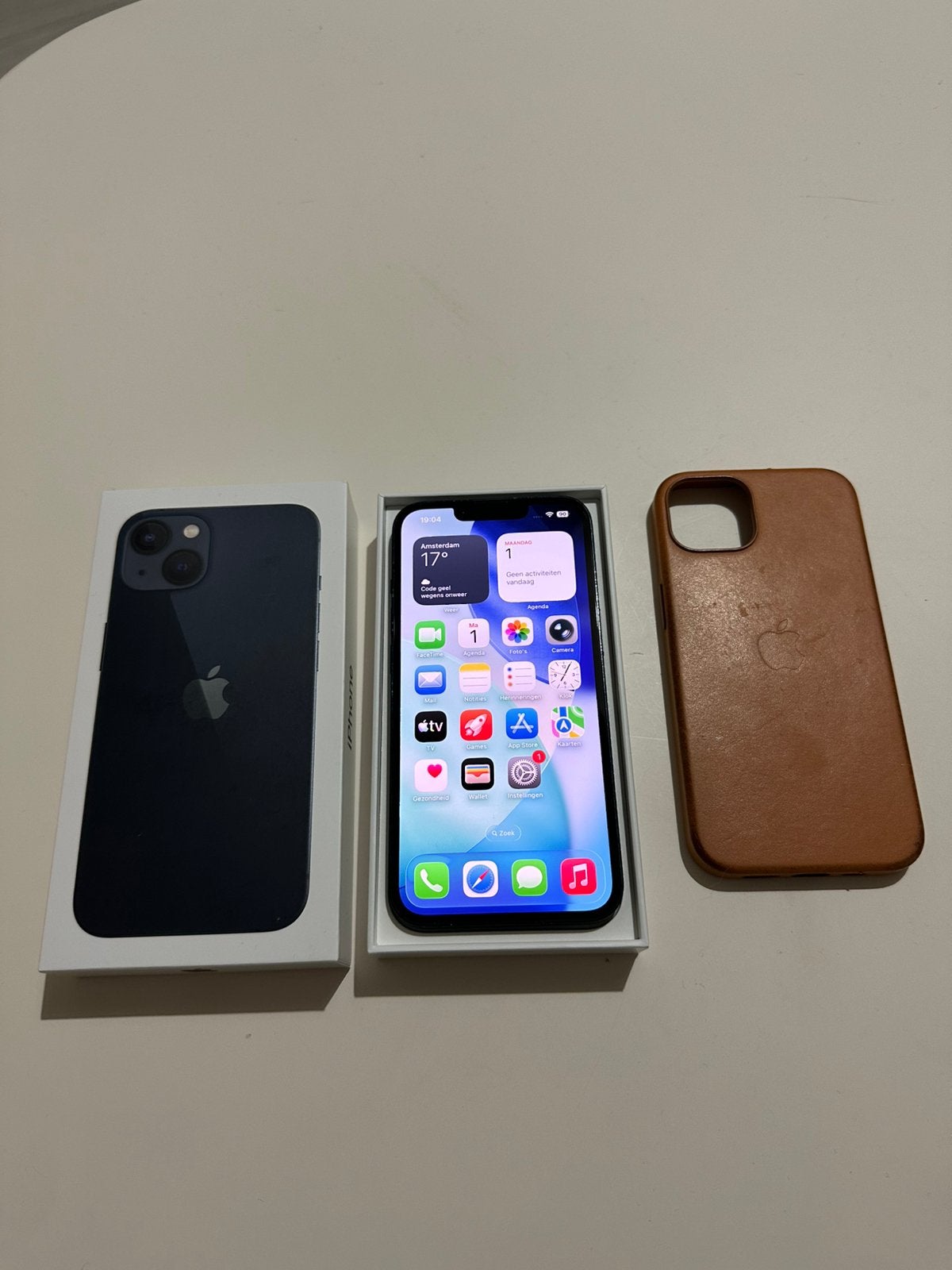 Nette Iphone 13 - 128GB | Doos + Hoesje, Telecommunicatie, Mobiele telefoons | Apple iPhone, 128 GB, Blauw, IPhone 13, Ophalen of Verzenden