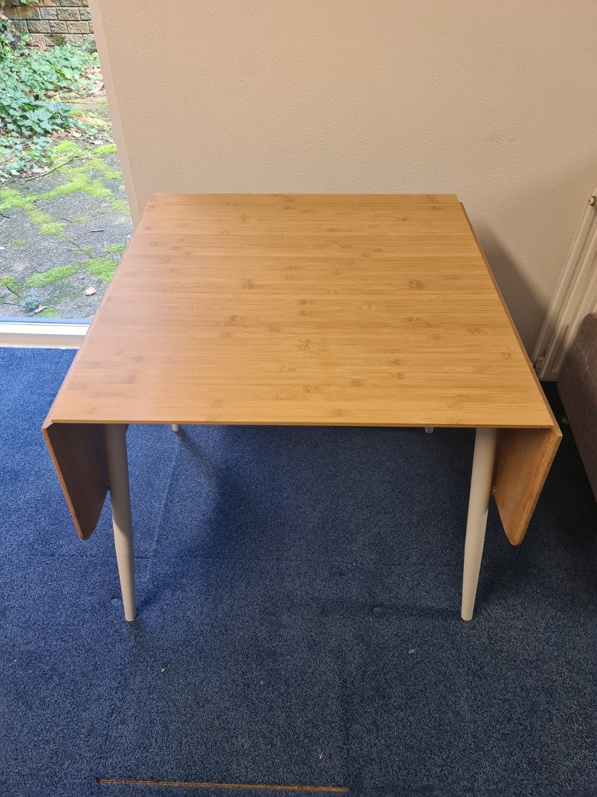 Uitschuifbare eettafel bamboe - Livarno Home, Huis en Inrichting, Tafels | Eettafels, Gebruikt, 100 tot 150 cm, Modern, Scandinavisch