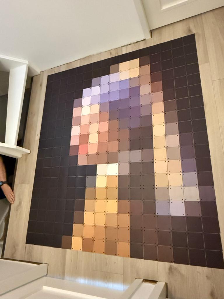 Ixxi Meisje met de Parel pixel, Gebruikt, Overige kleuren, Vermeer, abstract, 150 tot 200 cm