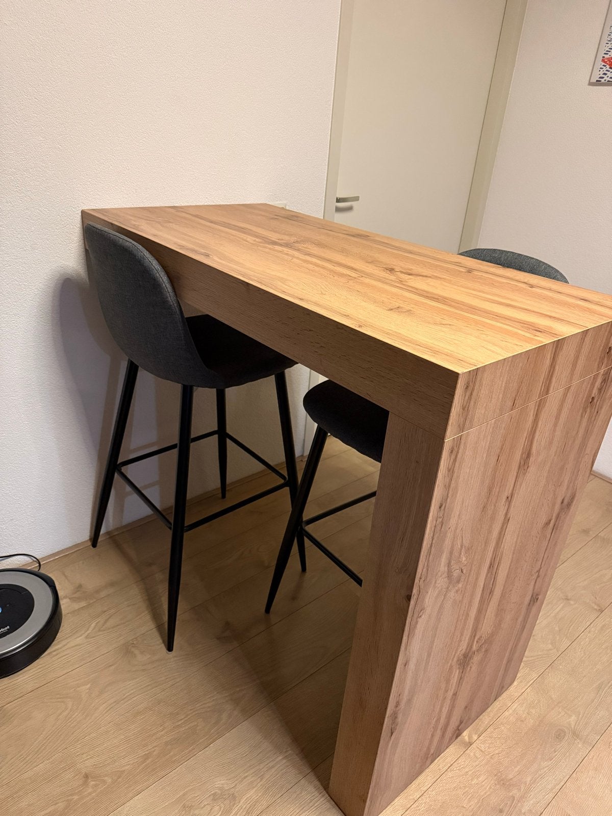 Hoge eettafel/bartafel met 2 barkrukken, Ophalen, Gebruikt