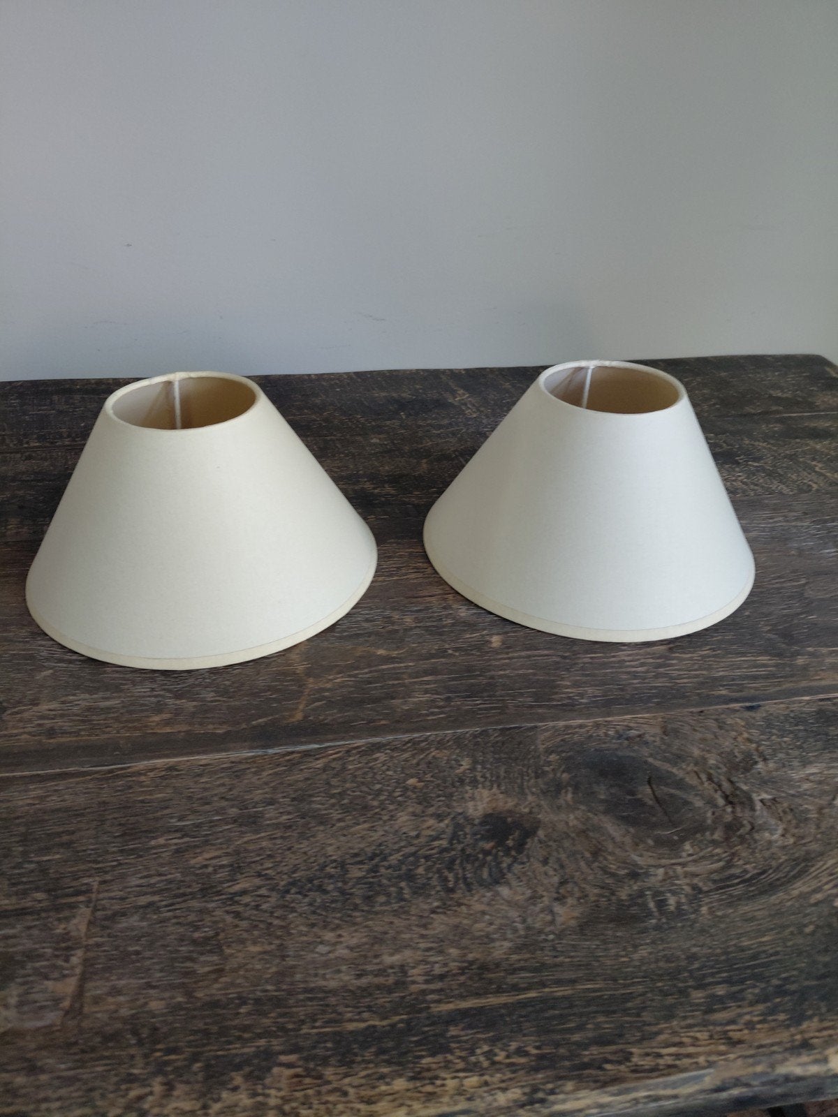 Set van 2 crèmekleurige lampenkappen, zo goed als nieuw, Huis en Inrichting, Ophalen of Verzenden