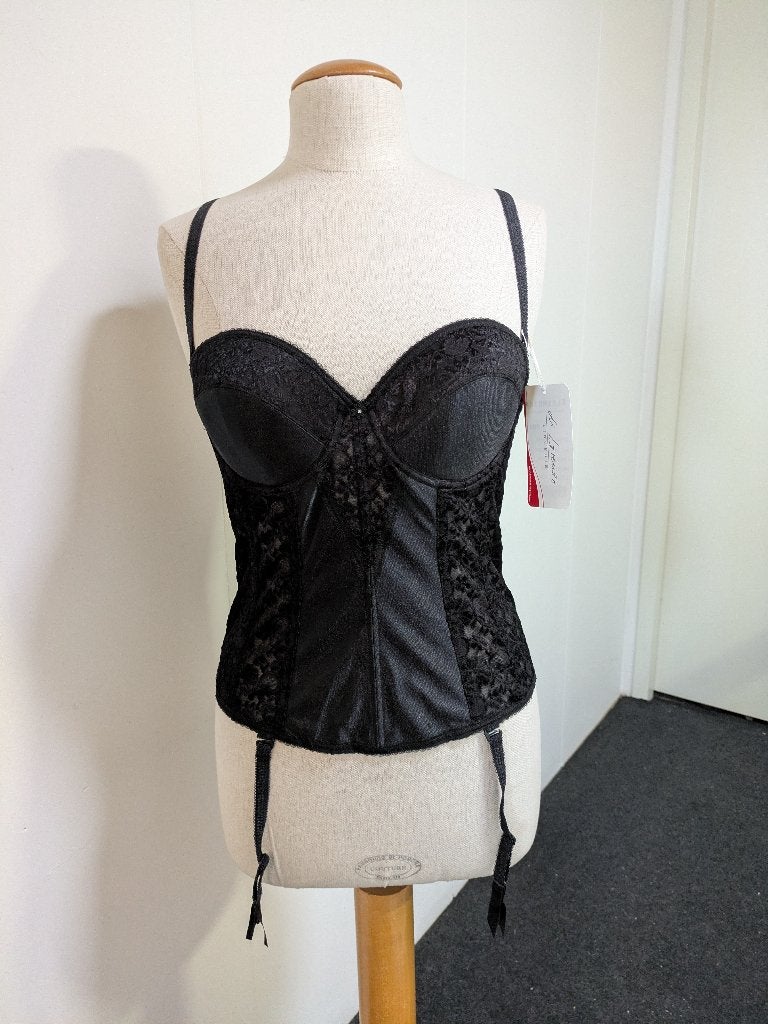 Zwarte kanten bruidstoselet Kleemeier di Lorenze 80B nieuw, Kleding | Dames, Trouwkleding en Trouwaccessoires, Zwart, Nieuw, Ophalen of Verzenden