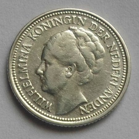 Nederland 10 cent 1934., Verzenden, Koningin Wilhelmina, 10 cent, Zilver