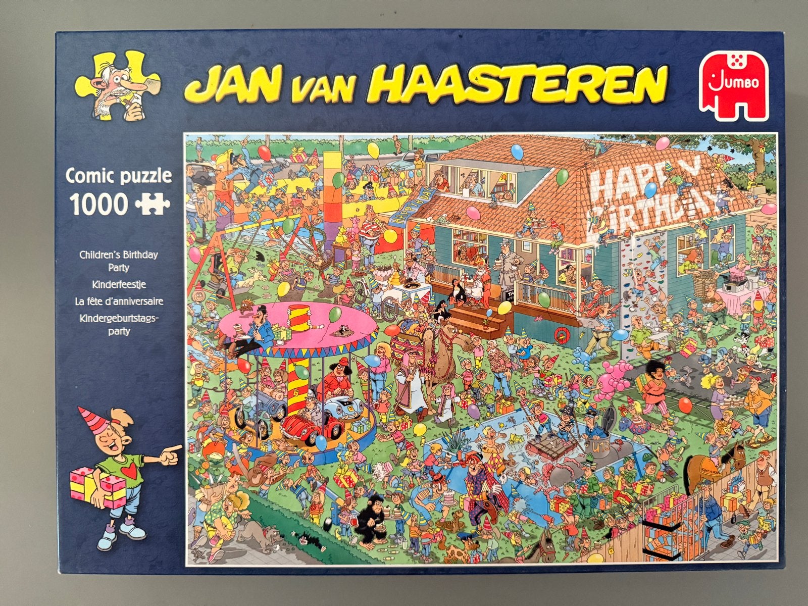 Jan van Haasteren Kinderfeestje Puzzel 1000 stukjes, Hobby en Vrije tijd, Denksport en Puzzels, Ophalen of Verzenden, 500 t/m 1500 stukjes