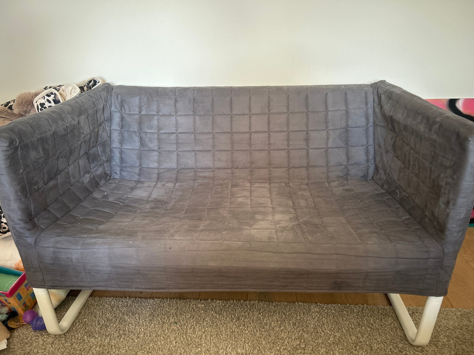 IKEA Knopparp bankje - Grijs, Ophalen, Gebruikt, Minder dan 75 cm, Tweepersoons