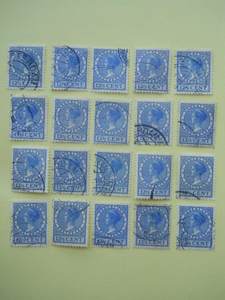 Nederland 1926 Kon. Wilhelmina 20 stuks Nvph.185 gestempeld, Ophalen of Verzenden, T/m 1940, Gestempeld