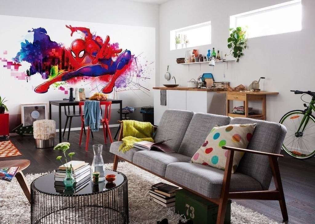 Spiderman Vlies Behang Graffiti Art 300x150 - Gratis Verzend, Verzenden, 75 m² of meer